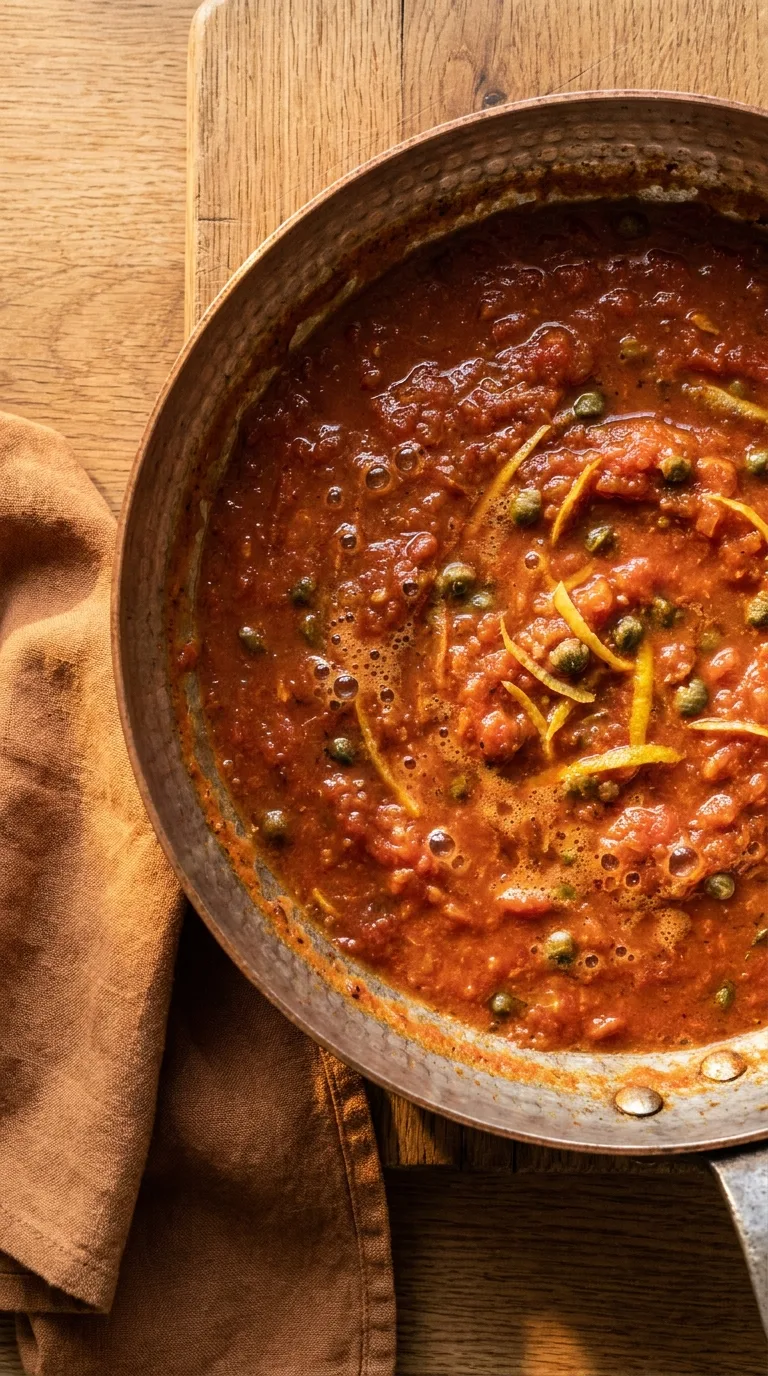 Greek Chicken with Green Beans: Mediterranean One Pan Dinner – step 4: Simmer the sauce