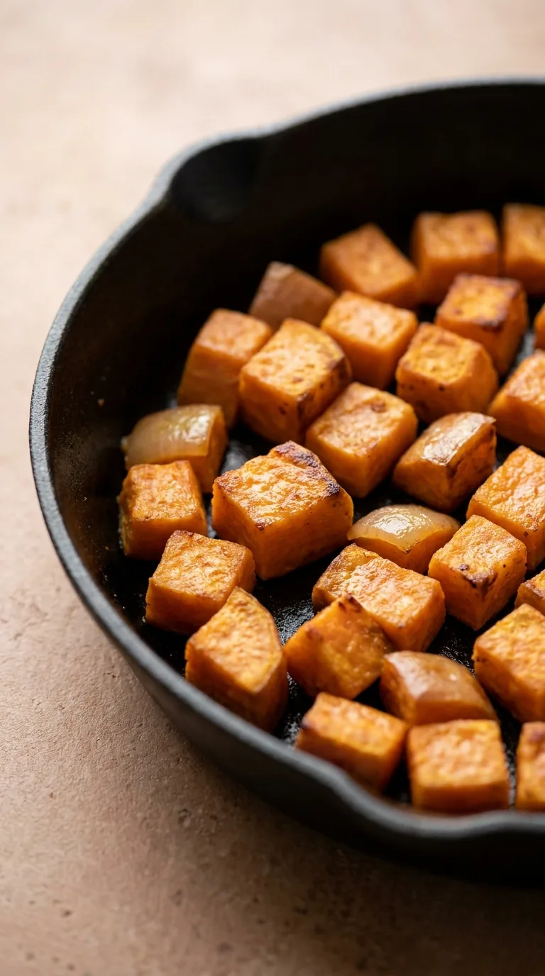 Quesadilla: Chicken and Sweet Potato Tortilla – step 1: Sauté the potato