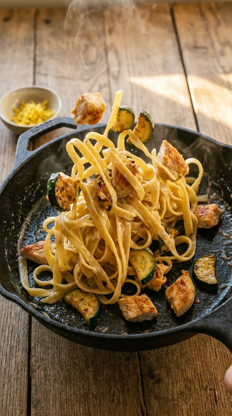 Chicken Alfredo Zucchini: Creamy Italian Pasta – step 7: Finish the dish