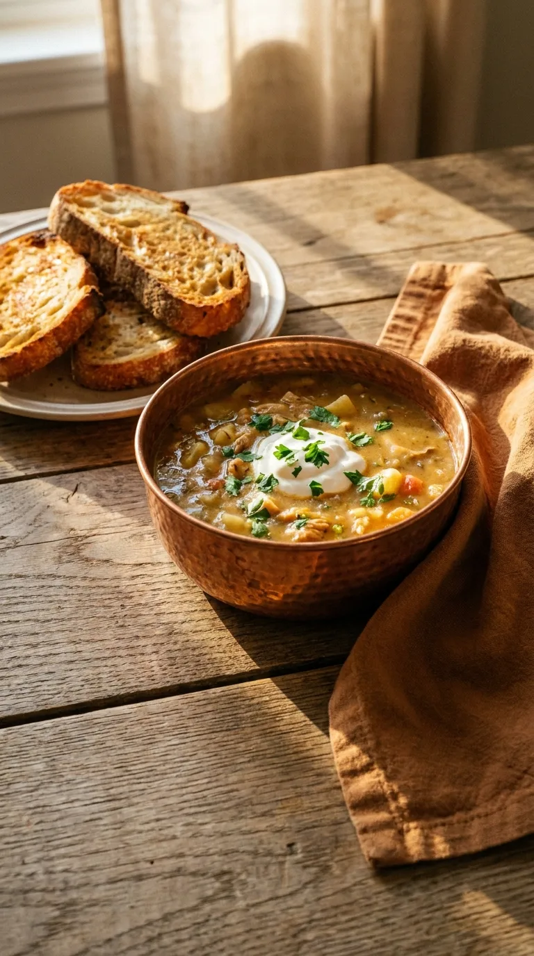 Hearty Chicken Apple Potato Soup: American Autumn Stew – step 6: Finish and garnish