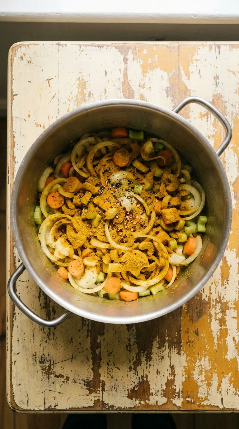 Mulligatawny: Chicken Apple Curry Soup – step 3: Toast the spices