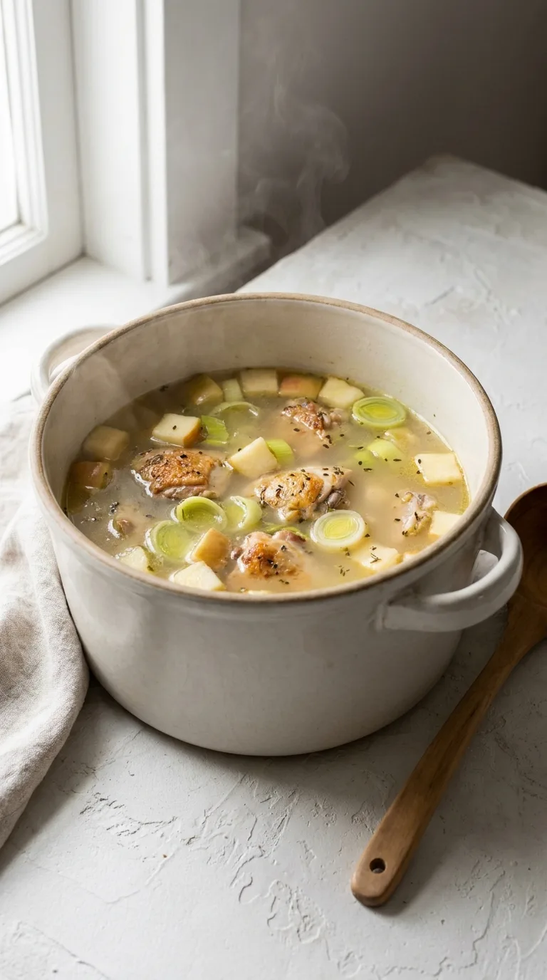 Hearty Chicken Apple Leek Soup: A Savoury Autumn Stew – step 5: Simmer the soup