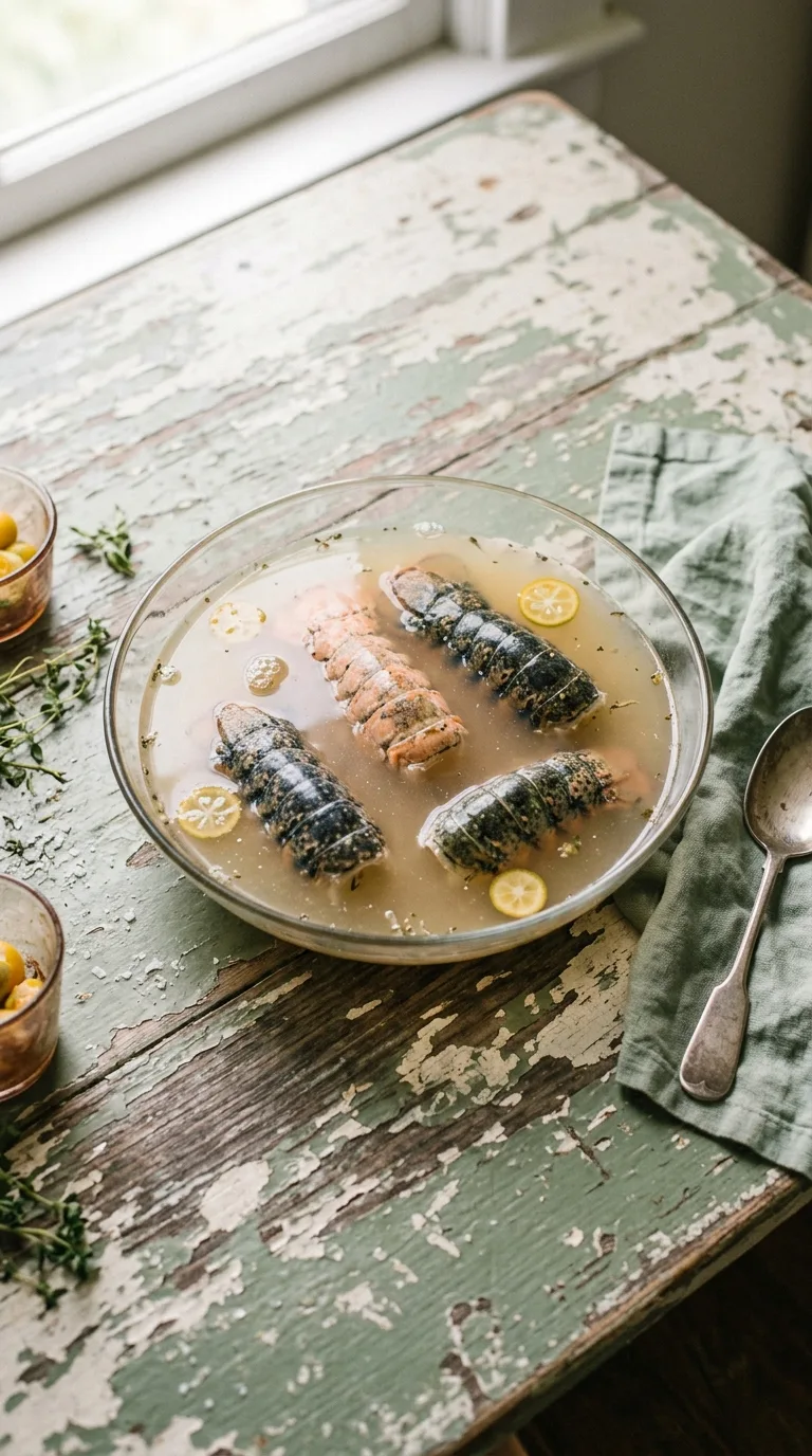 Broiled Lobster Tails: Butter-Garlic Seafood – step 1: Brine the lobster