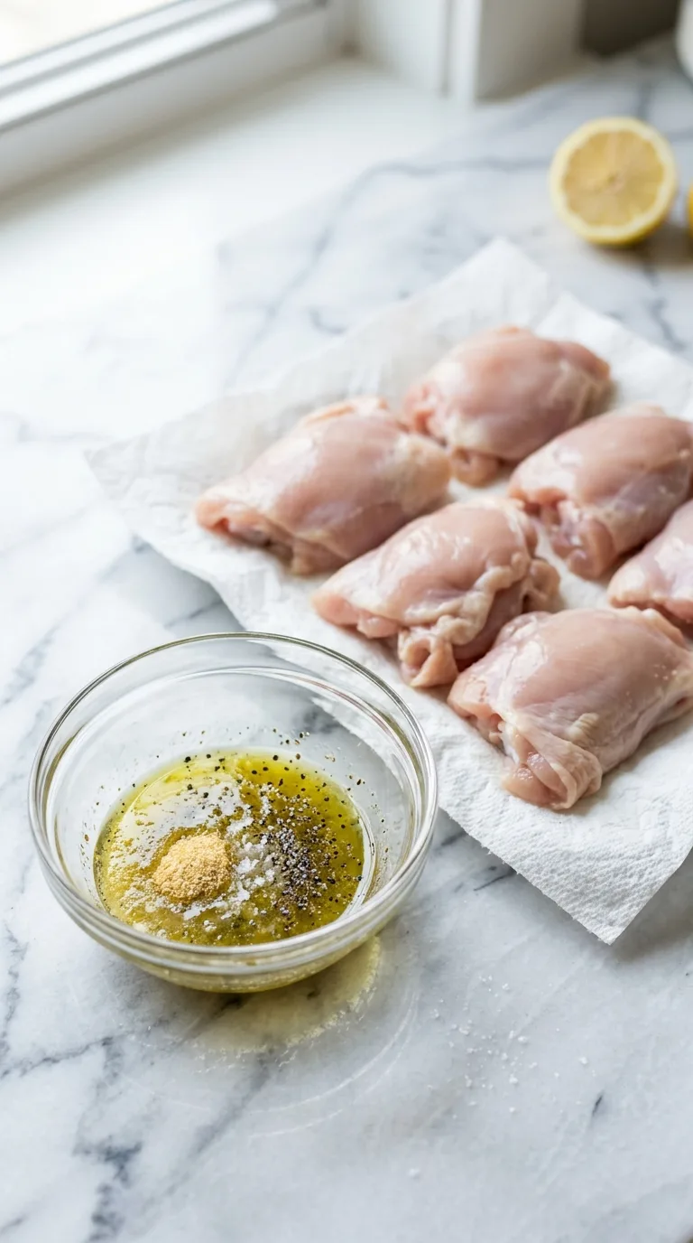 Broiled Chicken Thighs: Garlic-Lemon Poultry – step 2: Make the rub
