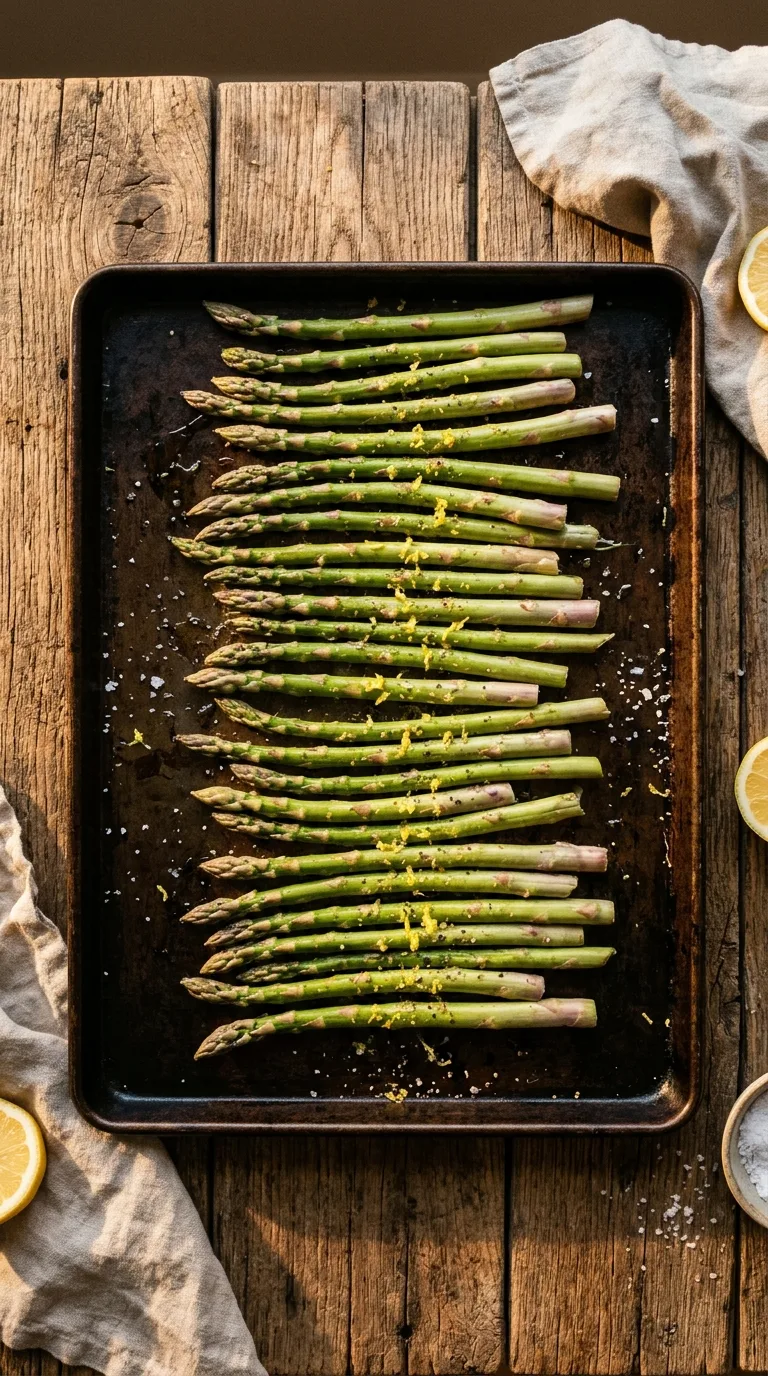Broiled Asparagus: Lemon and Parmesan Side – step 3: Arrange on Sheet