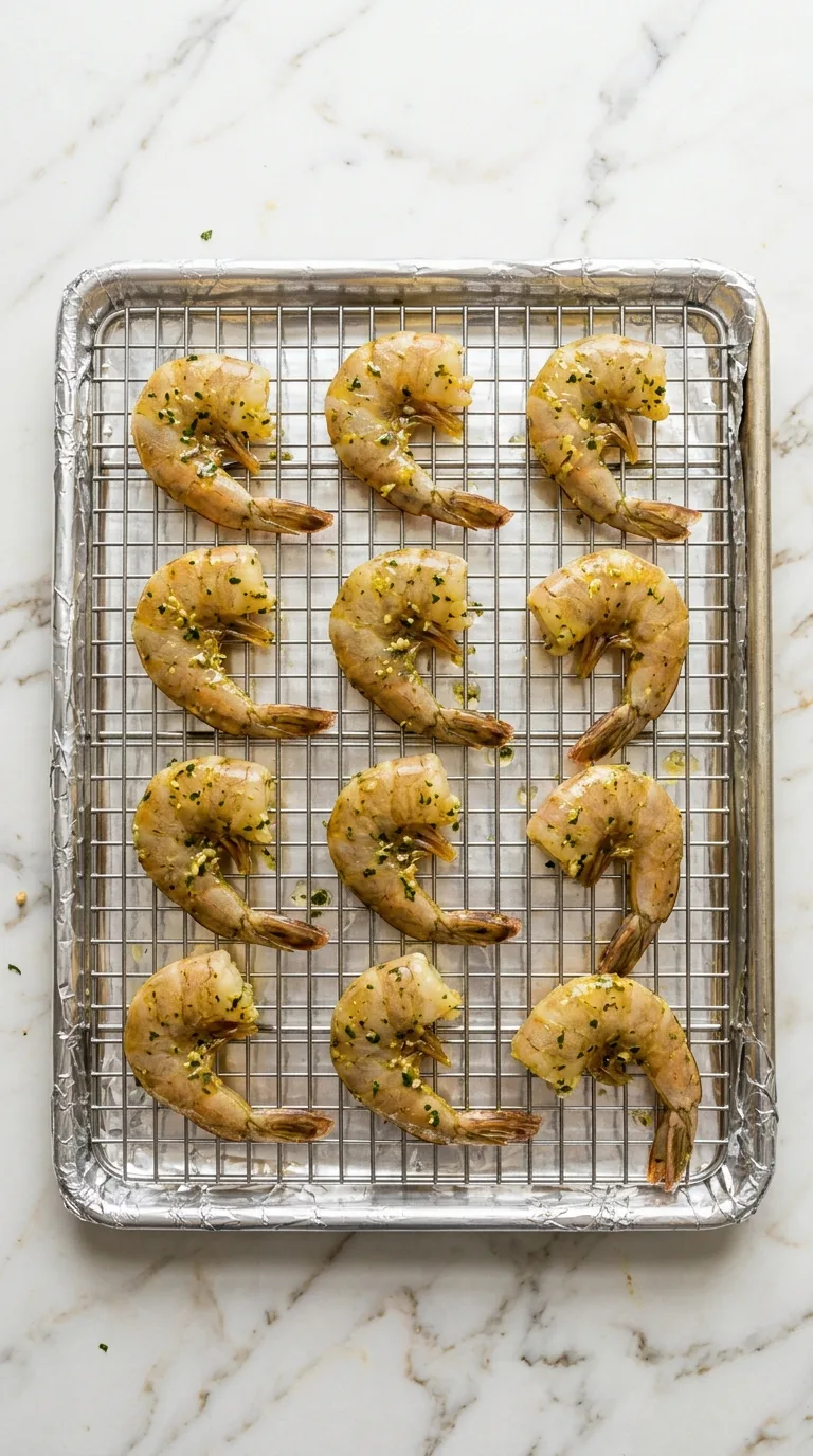 Broiled Shrimp: Mediterranean Lemon-Herb Seafood – step 4: Arrange the pieces