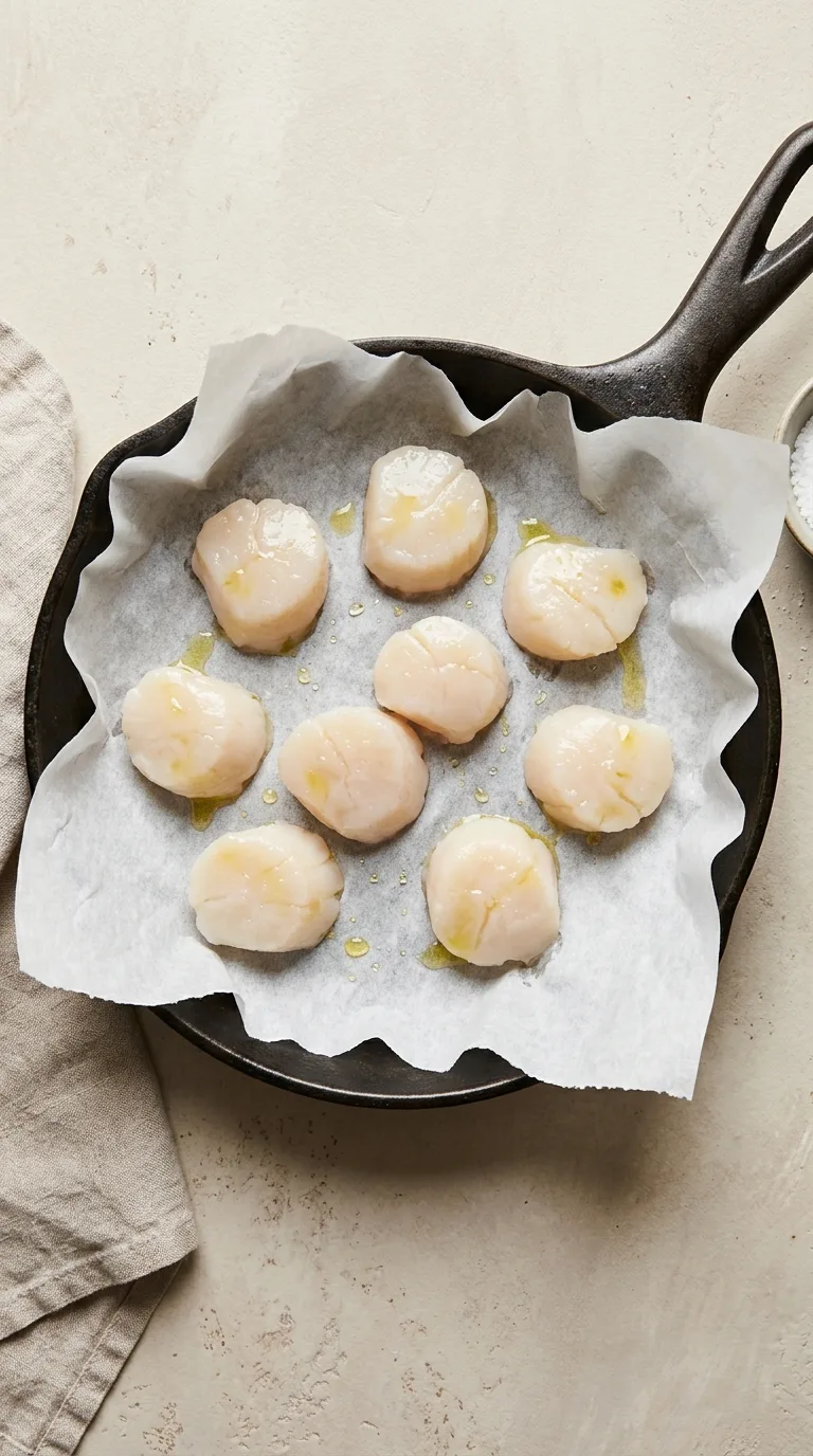 Savoury Broiled Scallops: Garlic-Lemon Butter Seafood – step 4: Arrange the scallops