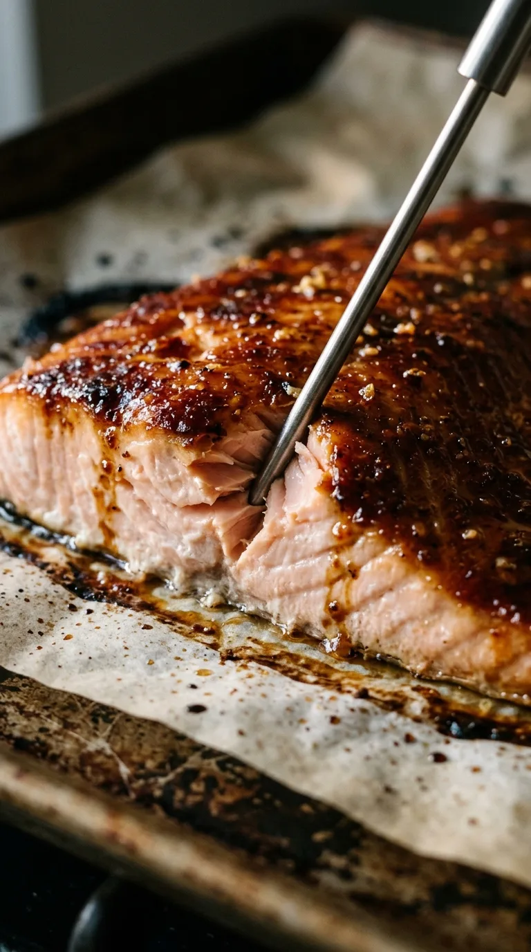 Broiled Salmon: Fish with Sweet-Savoury Glaze – step 5: Check for doneness