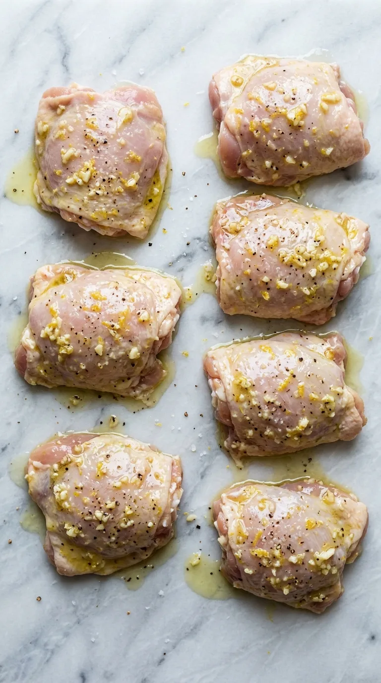 Broiled Chicken Thighs: Garlic-Lemon Poultry – step 3: Coat the chicken