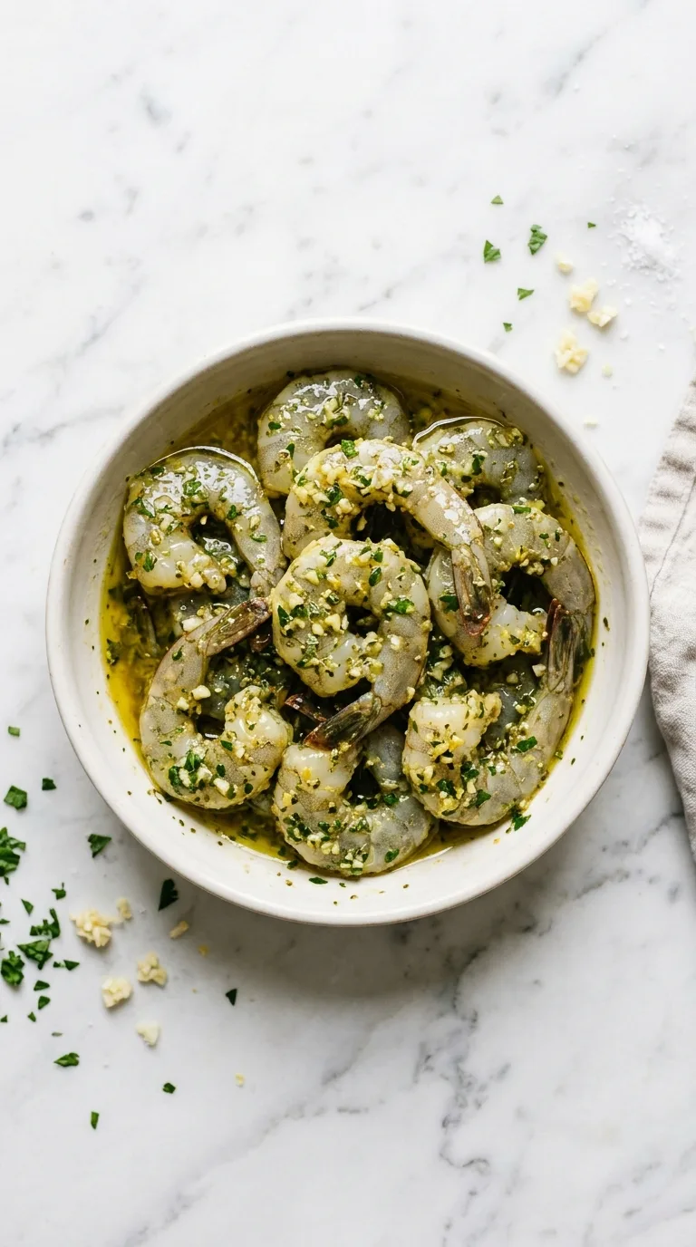 Broiled Shrimp: Mediterranean Lemon-Herb Seafood – step 3: Coat the shrimp