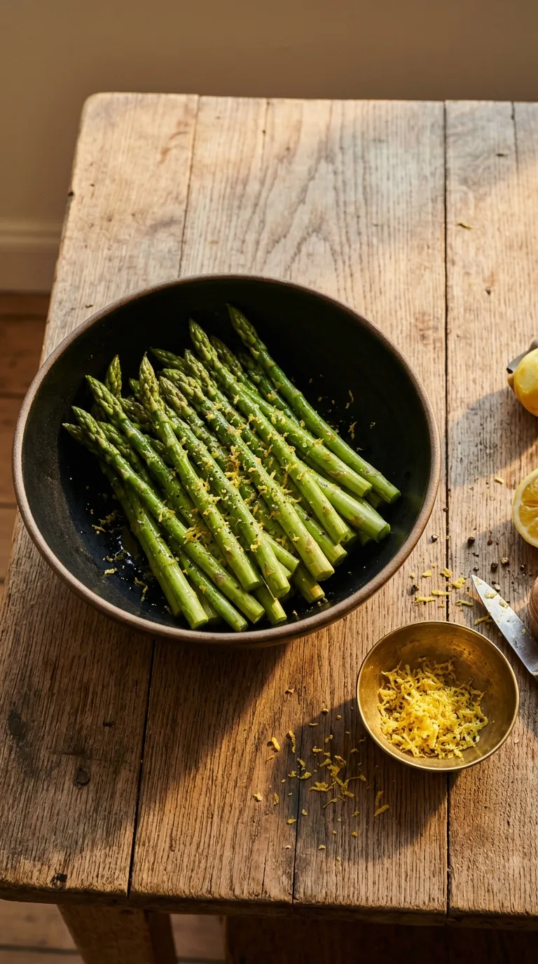 Broiled Asparagus: Lemon and Parmesan Side – step 2: Season the Spears