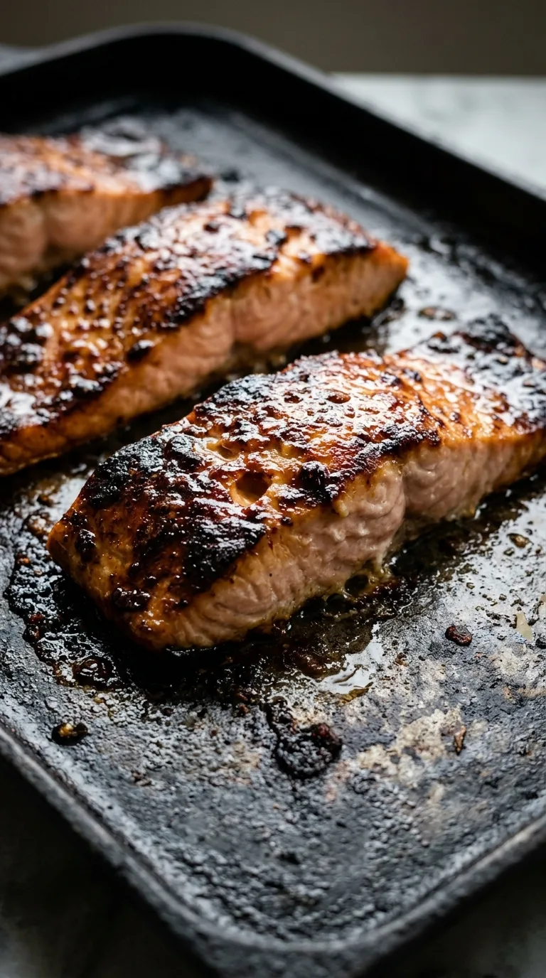 Broiled Salmon: Fish with Sweet-Savoury Glaze – step 4: Broil the salmon