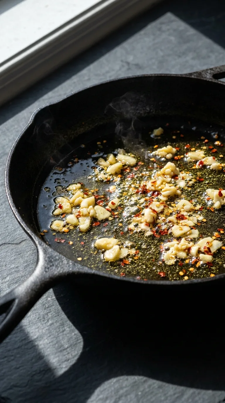 Rotisserie Chicken Pasta: Quick Italian Dinner – step 3: Sauté the garlic