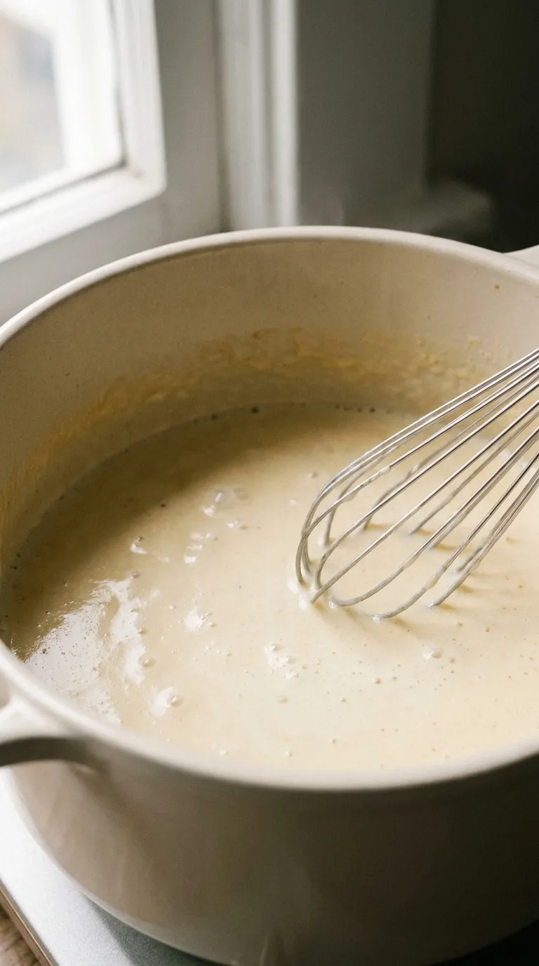 Chicken Alfredo: Creamy Halal Fettuccine Bake – step 4: Thicken the sauce