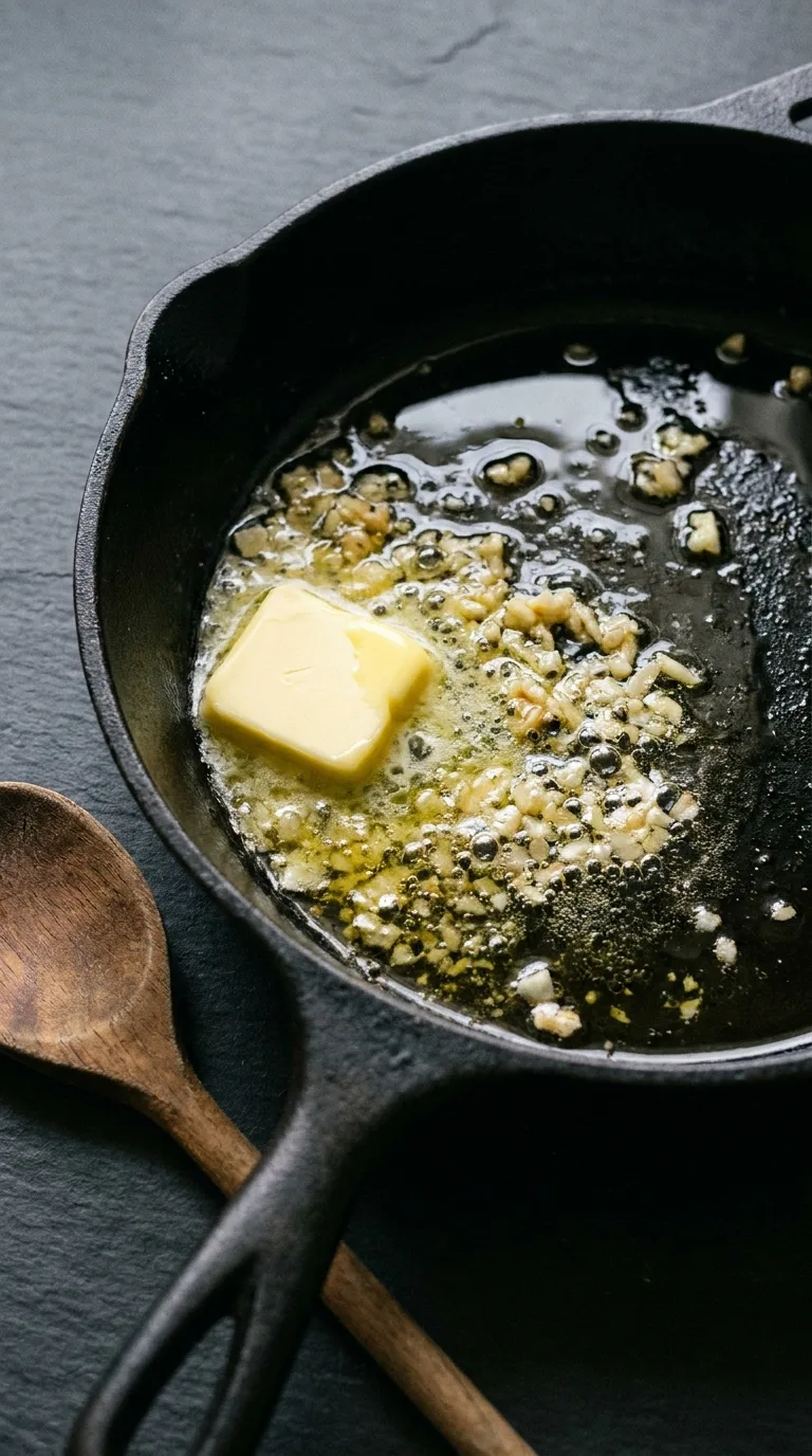 Chicken Alfredo with Broccoli: Creamy Italian Pasta – step 2: Sauté the garlic