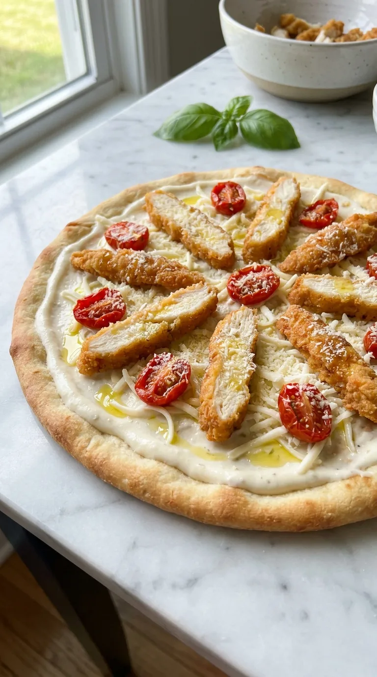 Chicken Alfredo Pizza: Creamy Italian-Inspired Flatbread – step 5: Add final touches