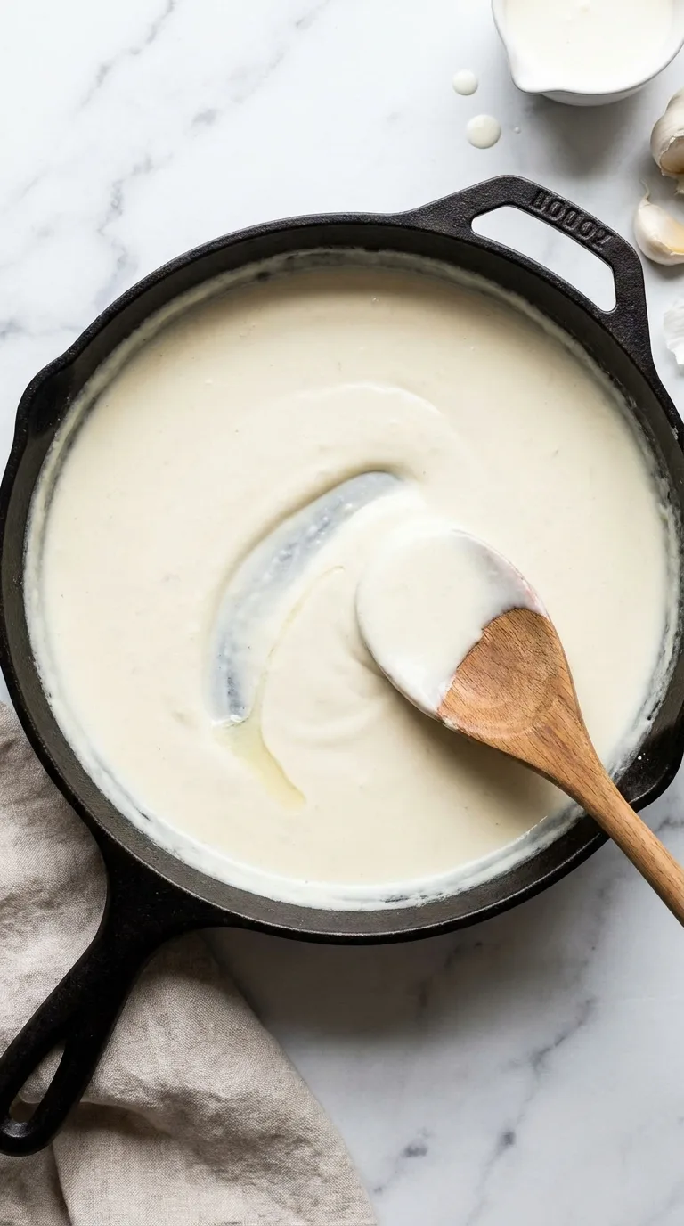 Chicken Alfredo: Creamy Halal Pasta – step 4: Thicken the cream