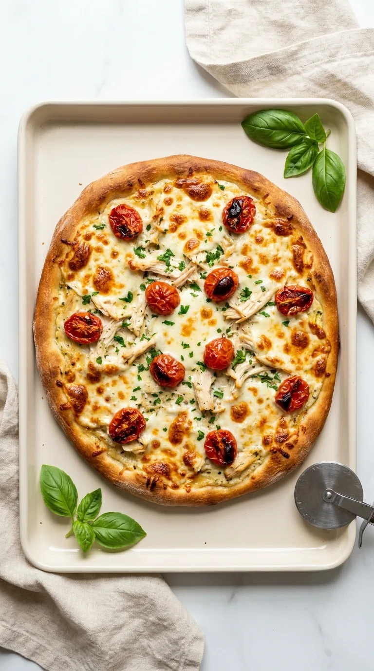 Chicken Alfredo Pizza: Creamy Italian-Inspired Flatbread – step 6: Bake the pizza
