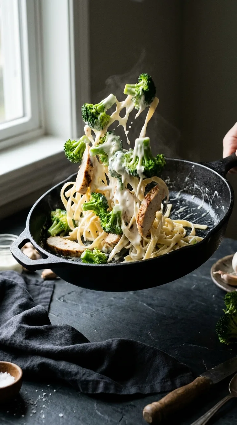 Chicken Alfredo with Broccoli: Creamy Italian Pasta – step 6: Combine the components
