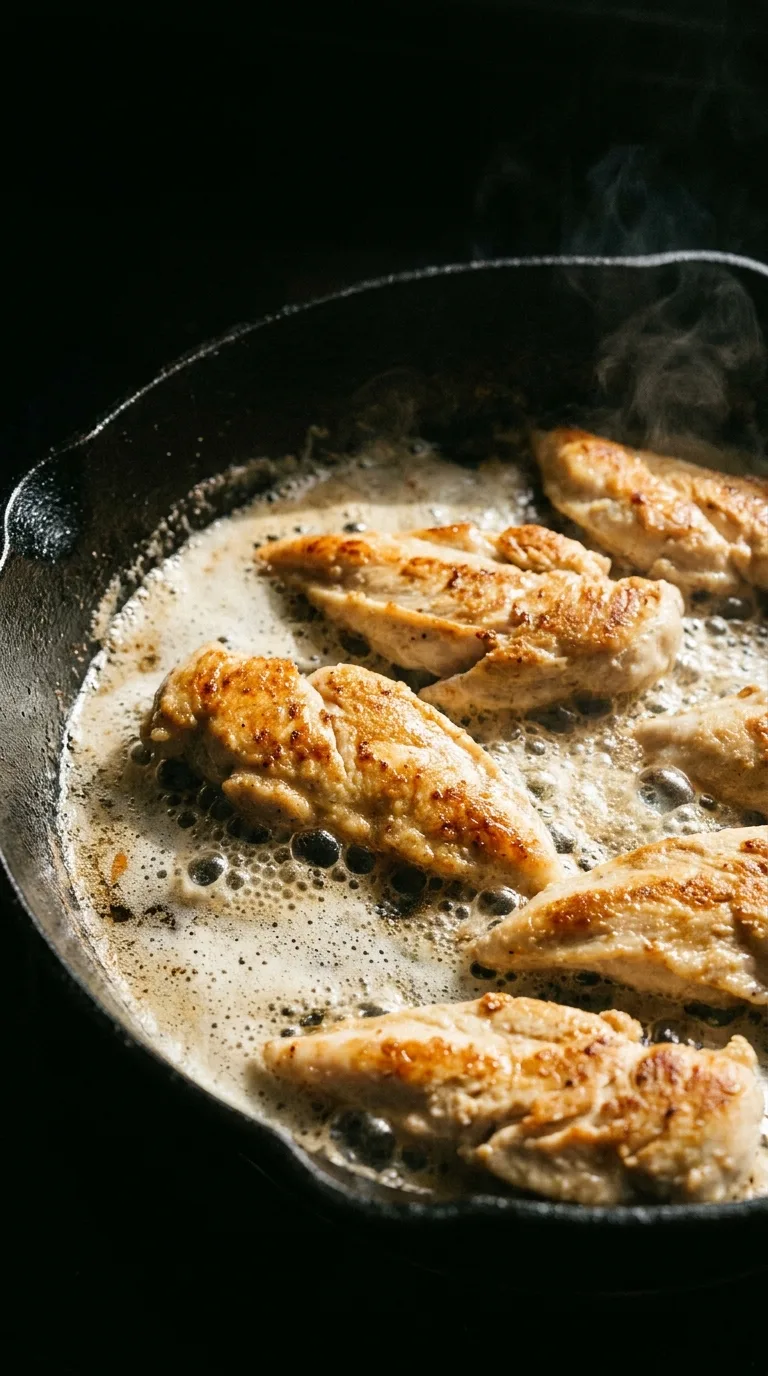 Chicken and Apple on Multigrain Bread: Savoury Sweet Sandwich – step 2: Sear the meat