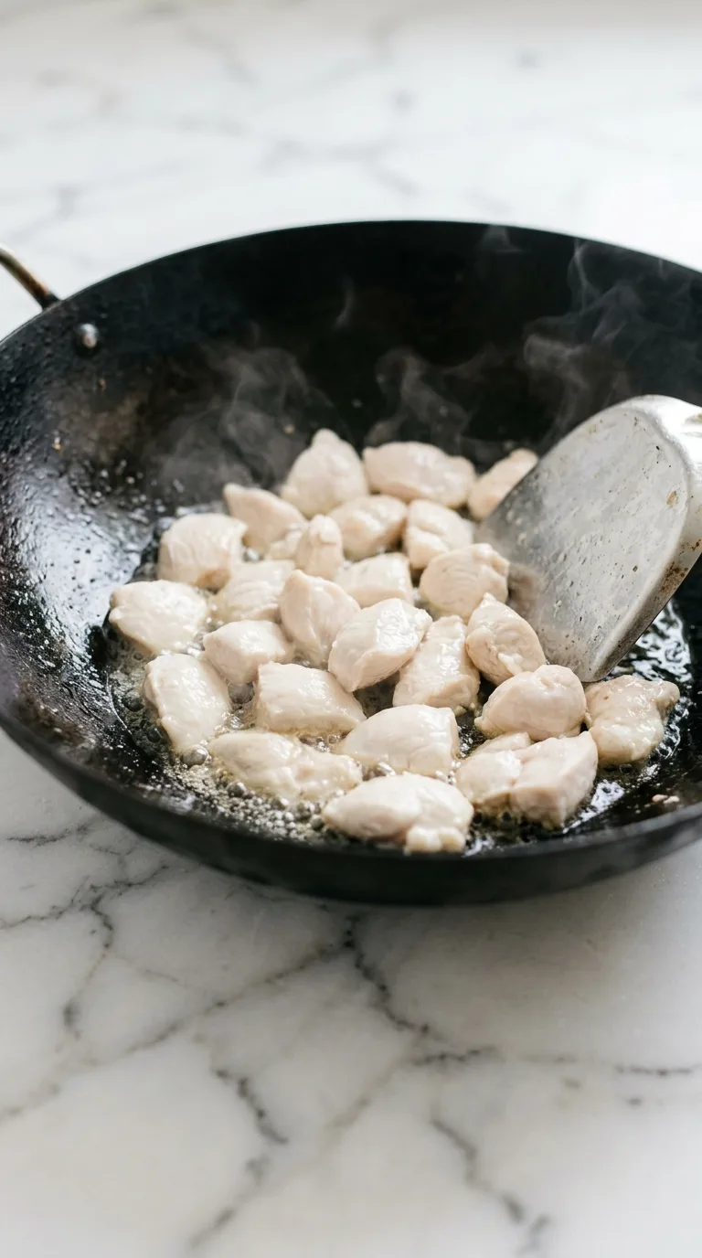 Thai Chicken and Green Beans: Savoury Stir-Fry – step 3: Sear the chicken
