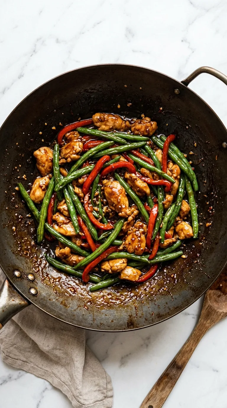 Thai Chicken and Green Beans: Savoury Stir-Fry – step 6: Thicken the sauce