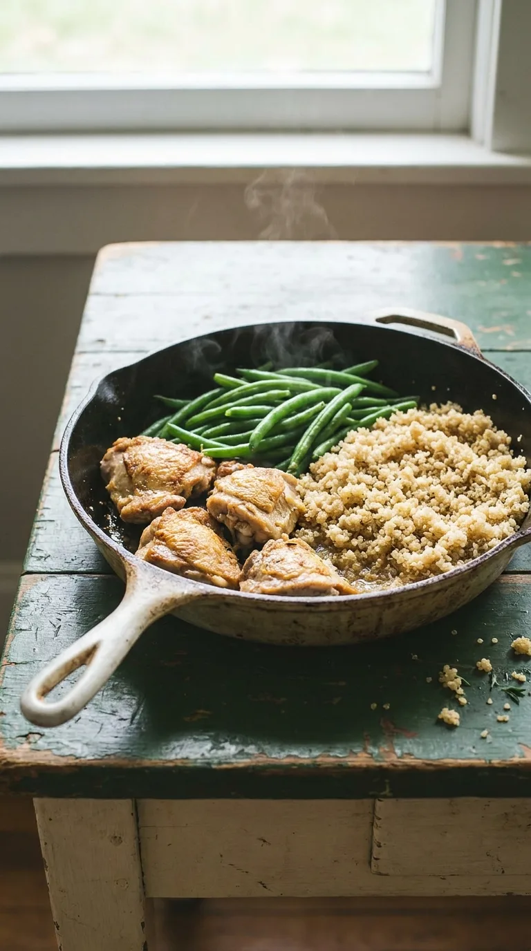 Chicken Green Beans Quinoa: One-Pan Healthy Meal – step 6: Finish and season