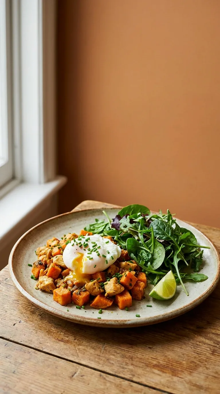 Chicken and Sweet Potato Hash: Savoury Breakfast Skillet – step 7: Plate and garnish