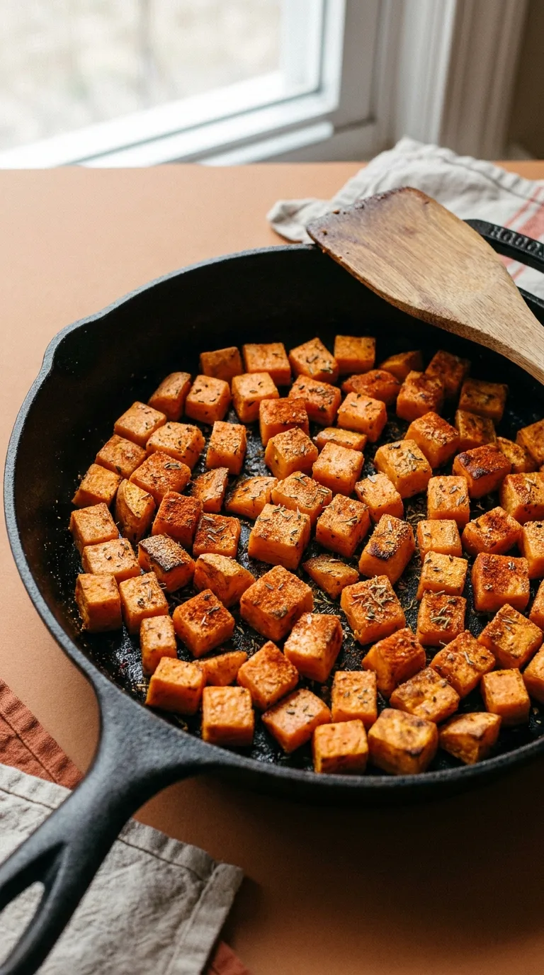 Chicken and Sweet Potato Hash: Savoury Breakfast Skillet – step 2: Season and brown