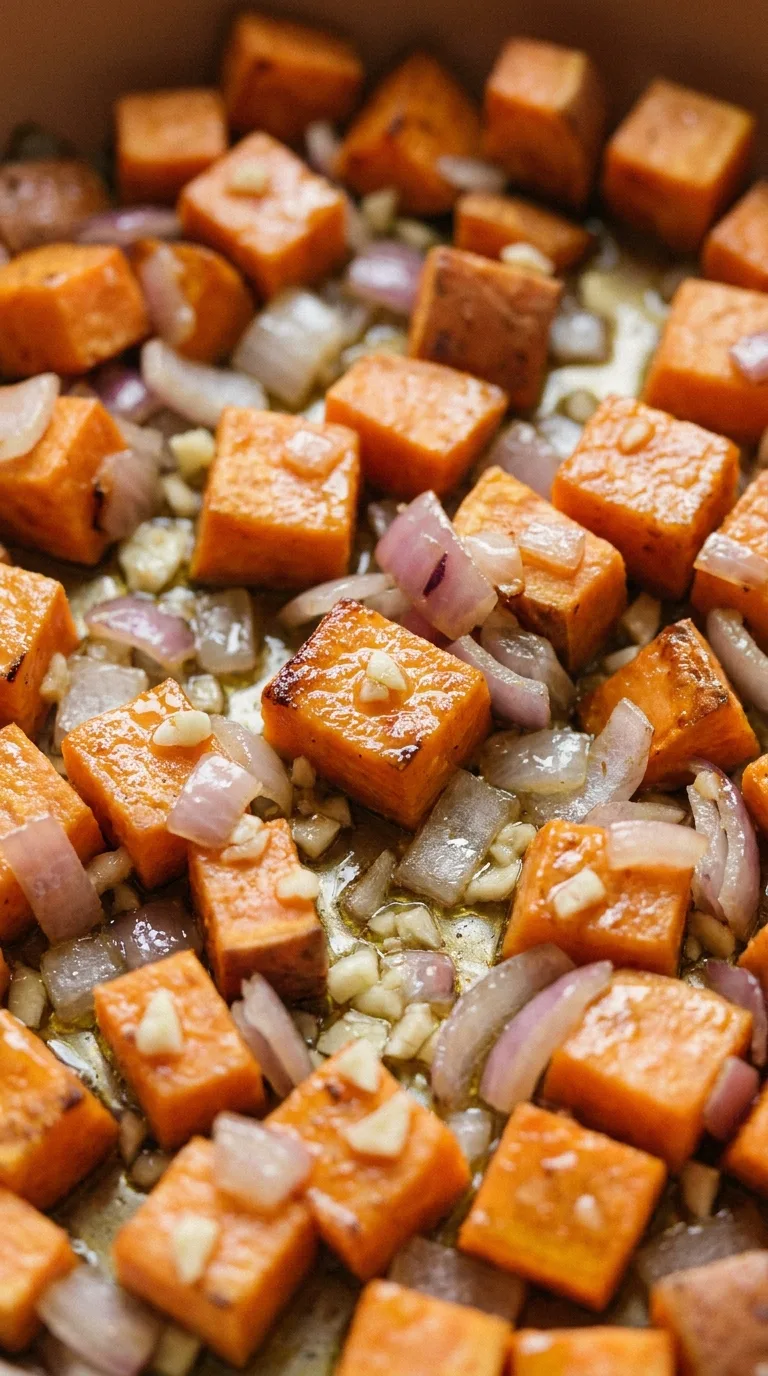 Chicken and Sweet Potato Hash: Savoury Breakfast Skillet – step 3: Sauté the aromatics