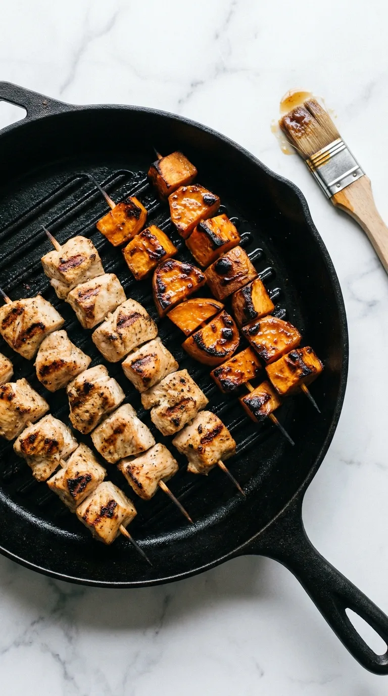 Chicken and Sweet Potato Kabobs: Glazed Mediterranean Skewers – step 6: Rest and finish