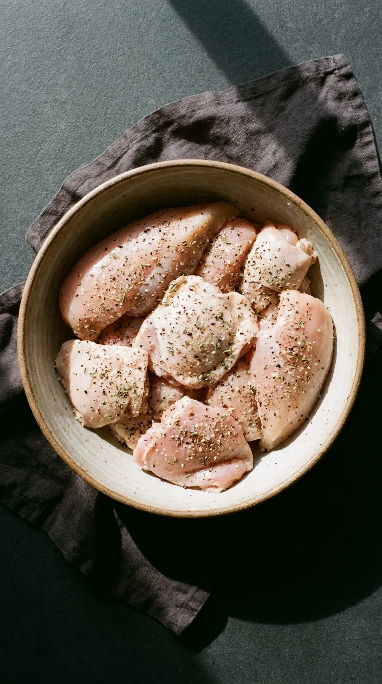 Chicken Casserole with Stuffing: Savoury Baked Dinner – step 2: Season the chicken