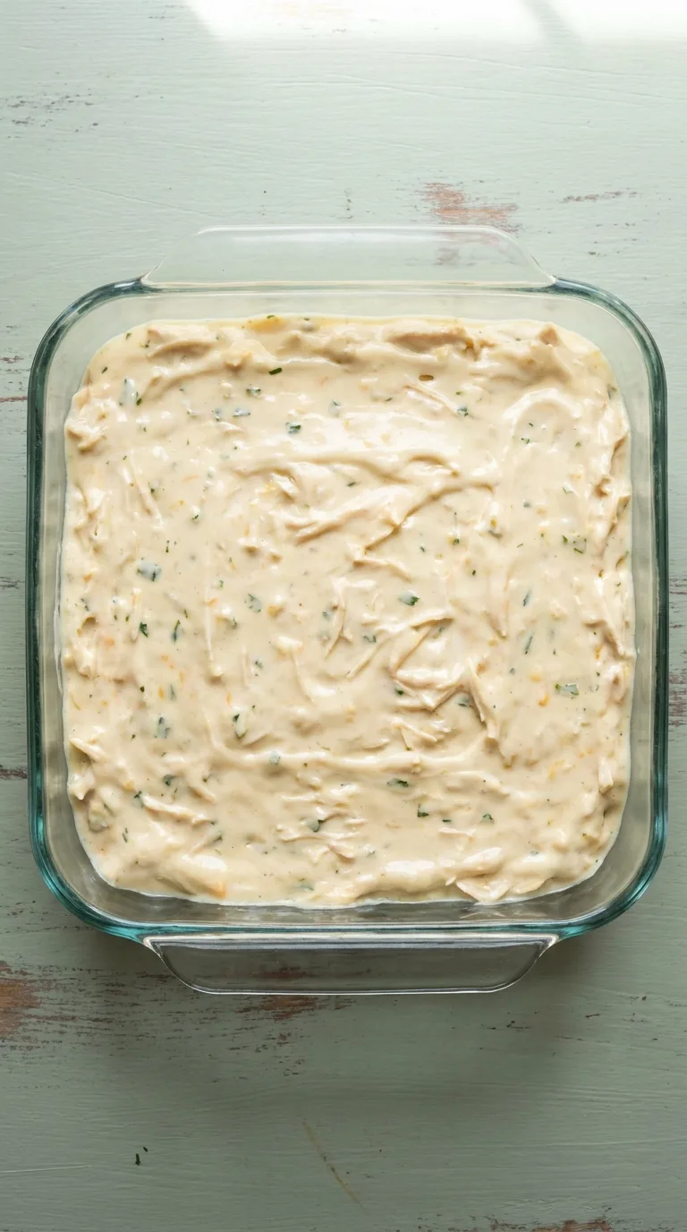 Chicken Casserole with Ritz Crackers: Savoury Creamy Bake – step 3: Fill the dish