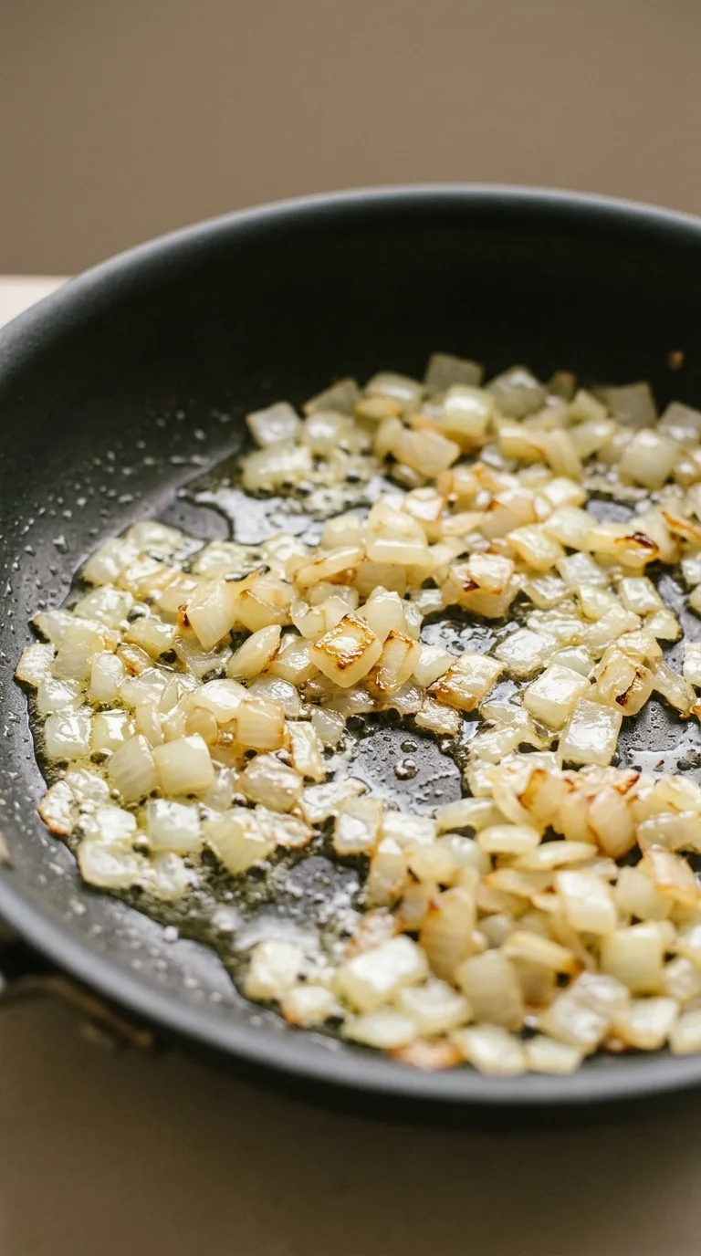 Chicken Casserole with Noodles: American Creamy Bake – step 3: Sauté the onion