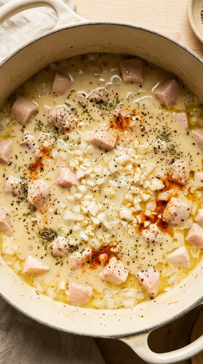 Chicken Casserole: Creamy Slow-Cooked Rice Dish – step 3: Season the mixture