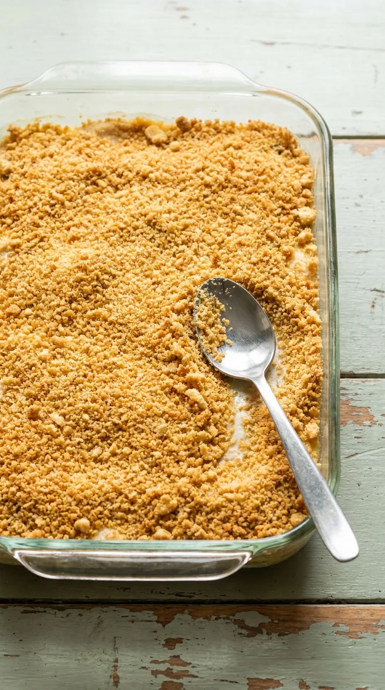Chicken Casserole with Ritz Crackers: Savoury Creamy Bake – step 6: Apply the topping