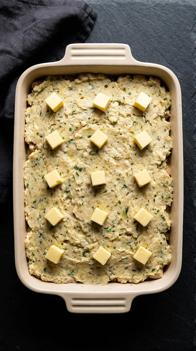 Chicken Casserole with Stuffing: Savoury Baked Dinner – step 6: Add the butter