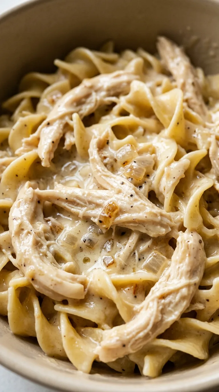 Chicken Casserole with Noodles: American Creamy Bake – step 4: Mix the filling