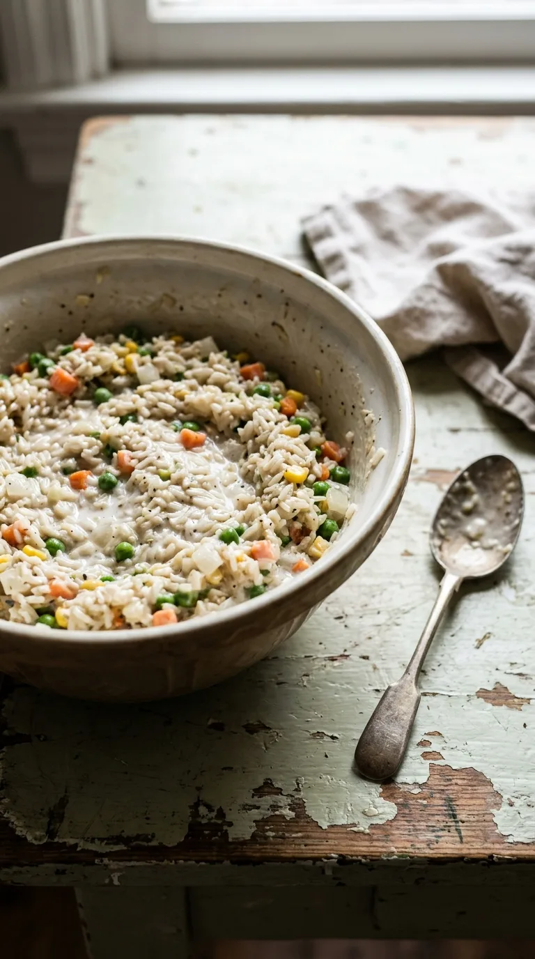 Gluten Free Chicken Casserole: Coconut Milk Chicken and Rice – step 2: Mix the rice base