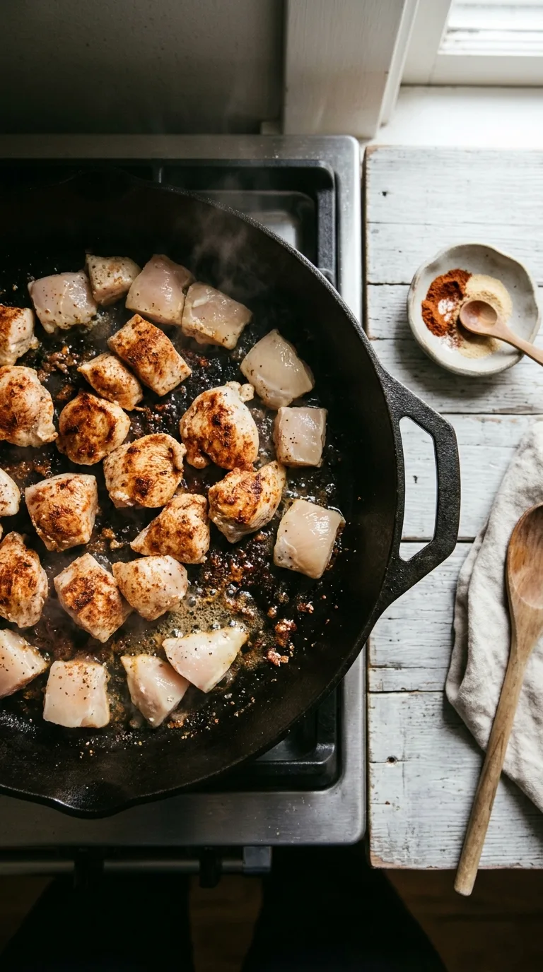 Healthy Chicken Casserole: Brown Rice and Broccoli Bake – step 2: Brown the chicken