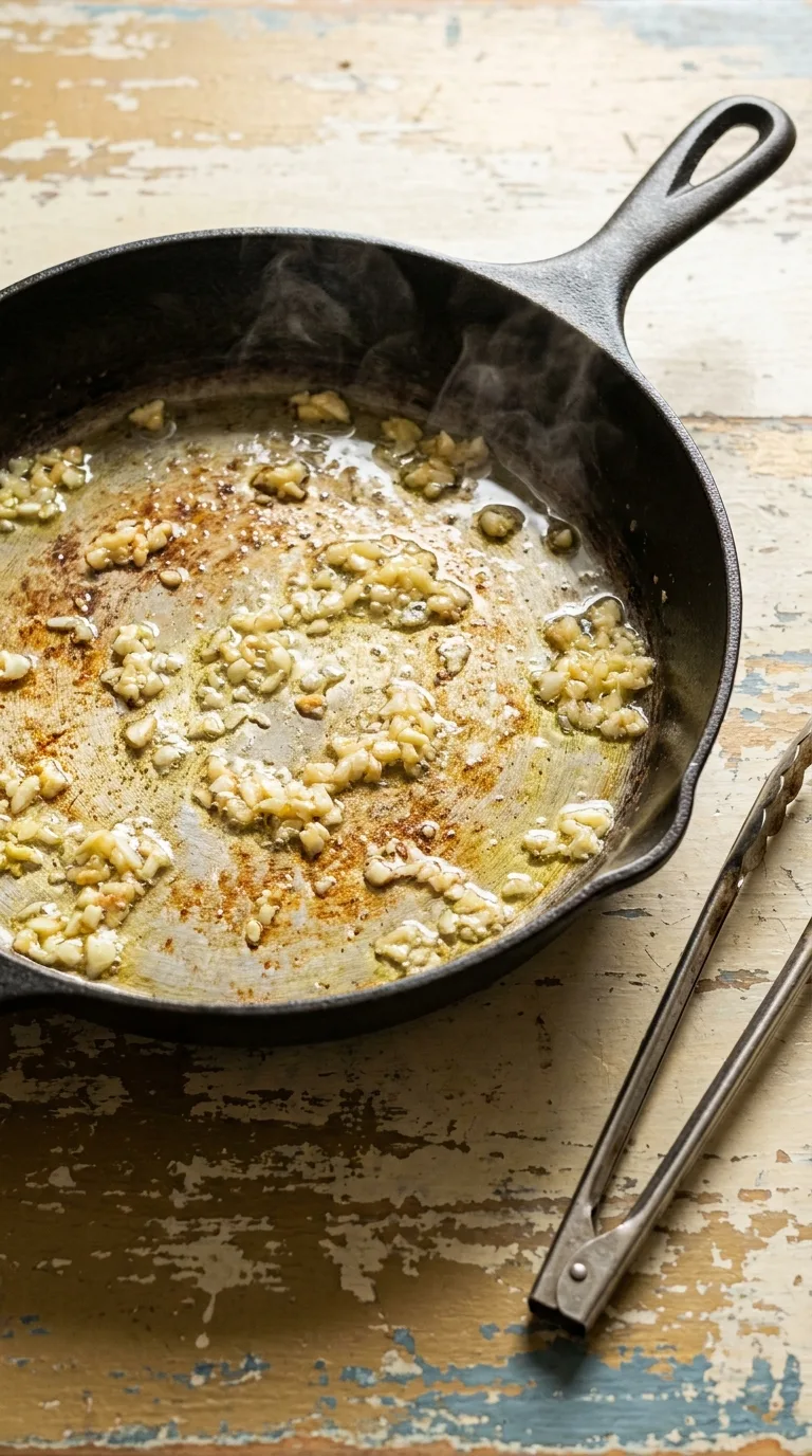 Chicken Pasta with Broccoli: Creamy Italian Style – step 3: Sauté the garlic
