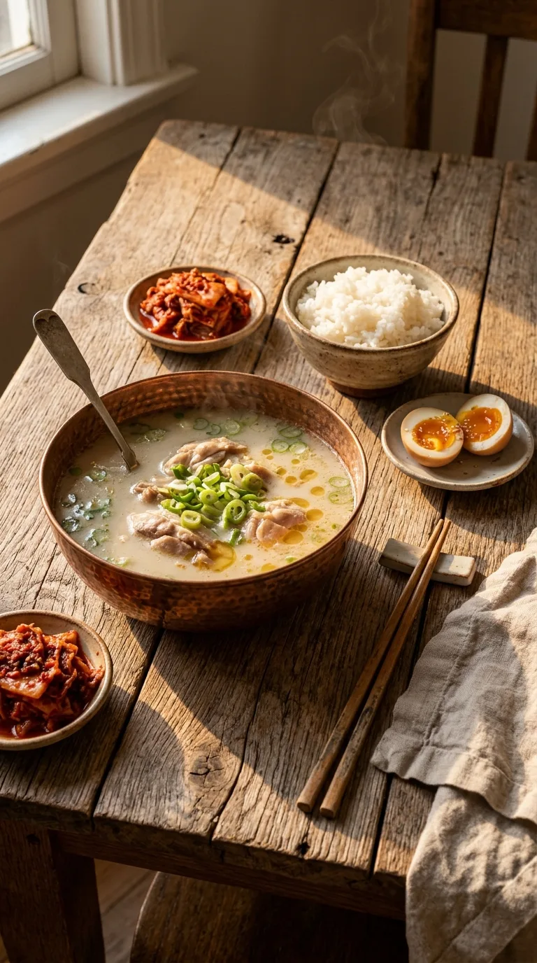 Korean Chicken Soup: Hearty Halal Comfort – step 8: Assemble the bowls