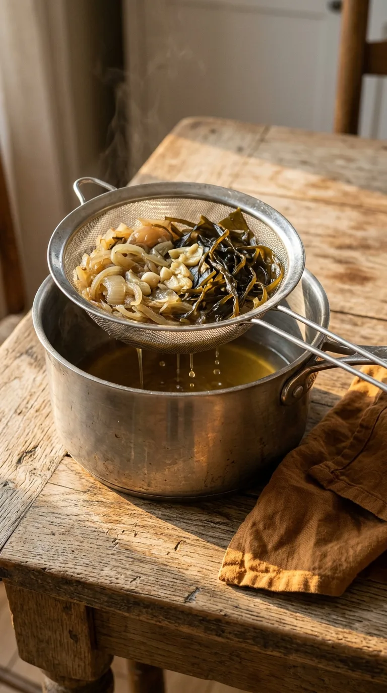 Korean Chicken Soup: Hearty Halal Comfort – step 6: Clarify the liquid