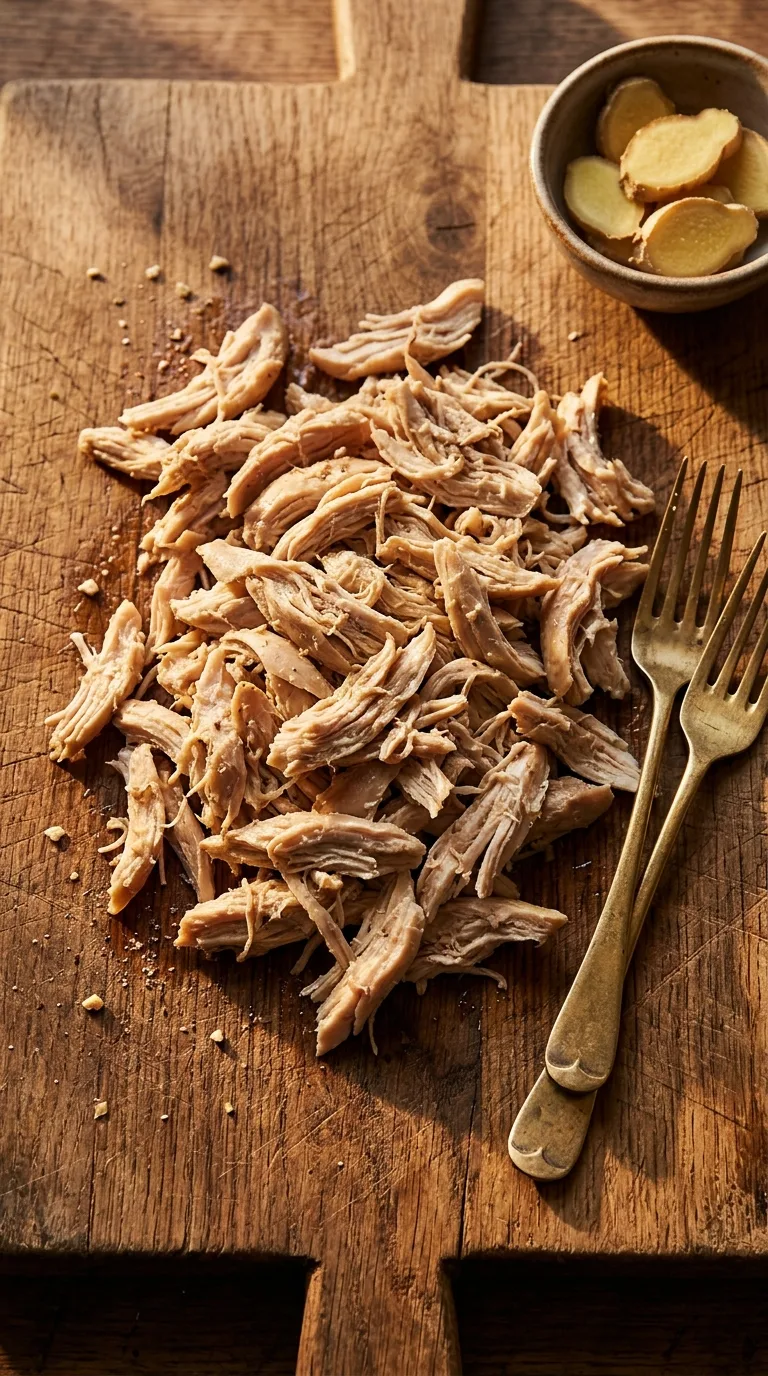 Korean Chicken Soup: Hearty Halal Comfort – step 5: Shred the meat