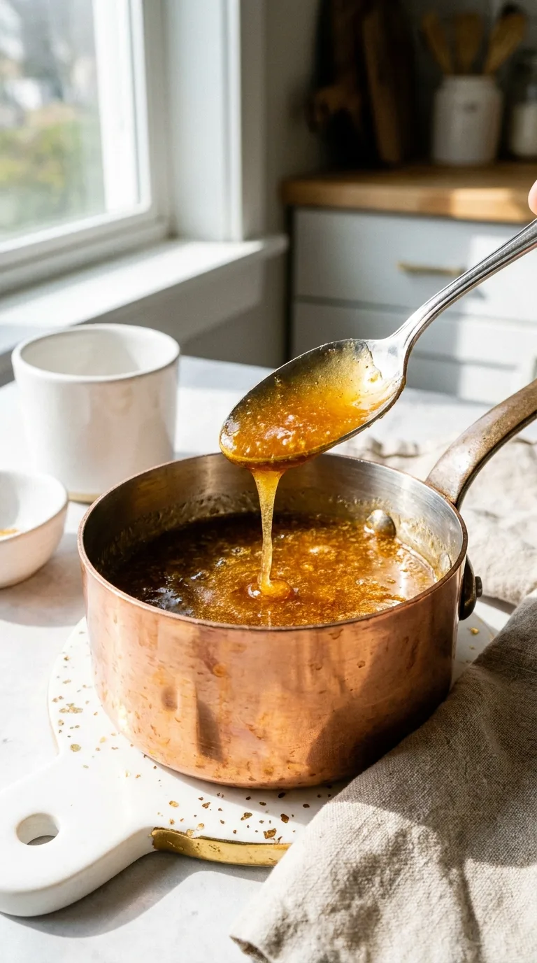 Honey Garlic Chicken Wings: Crispy Oven-Baked Wings – step 4: Simmer the glaze