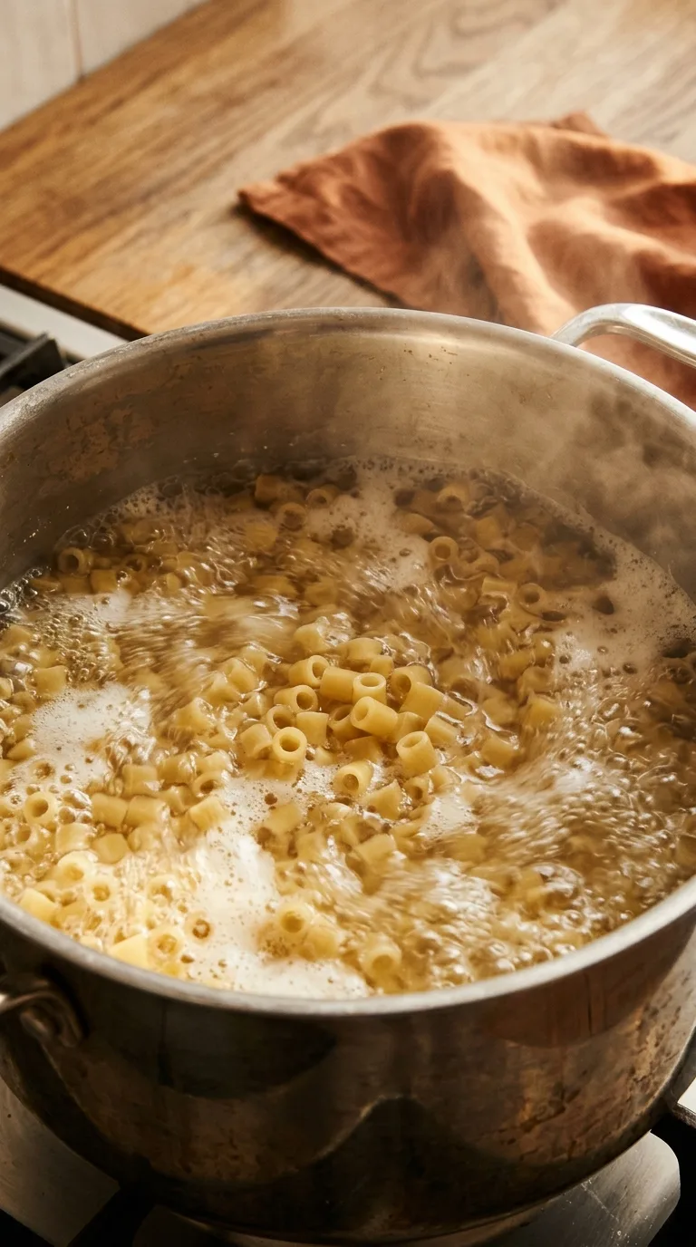 Creamy Mushroom Ditalini: Italian Pasta in Mushroom Sauce – step 1: Boil the pasta