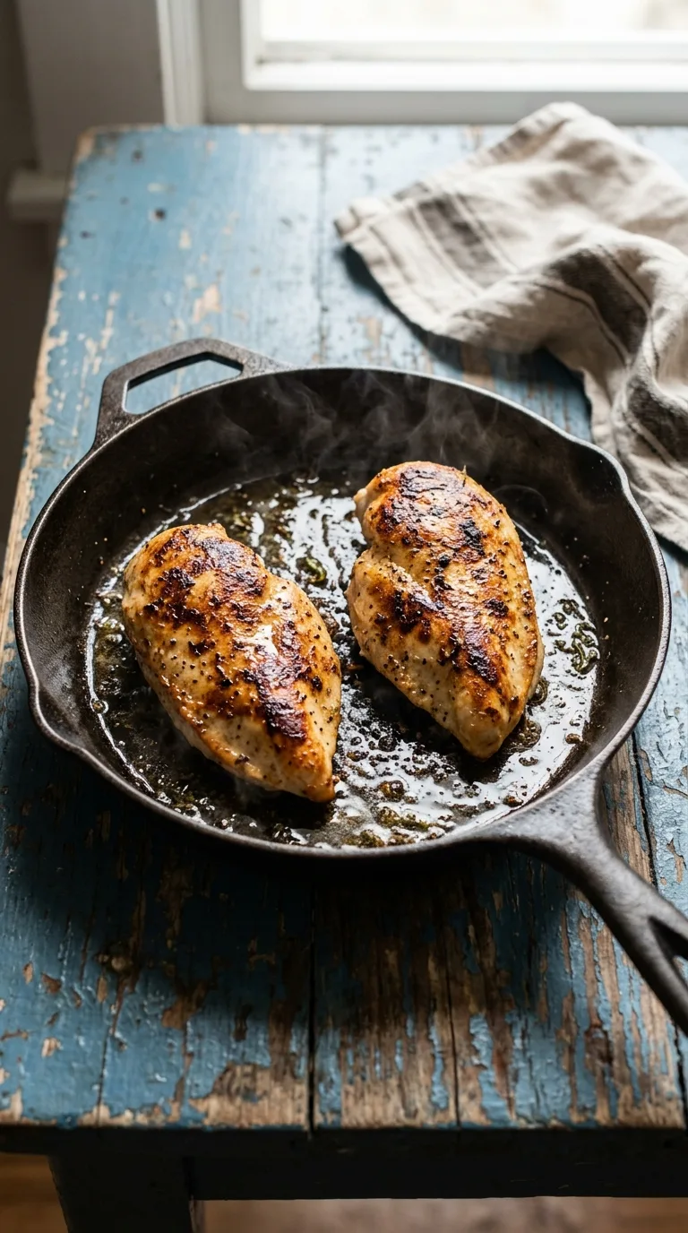 Creamy Mushroom and Asparagus Chicken Penne: Italian Pasta – step 2: Sear the chicken