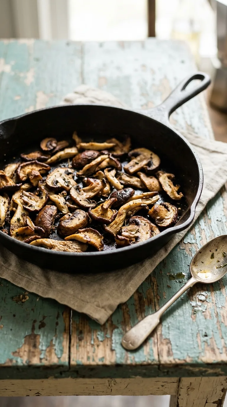 Creamy Mushroom Fettuccine: Italian Pasta with Rich Sauce – step 2: Sauté the mushrooms