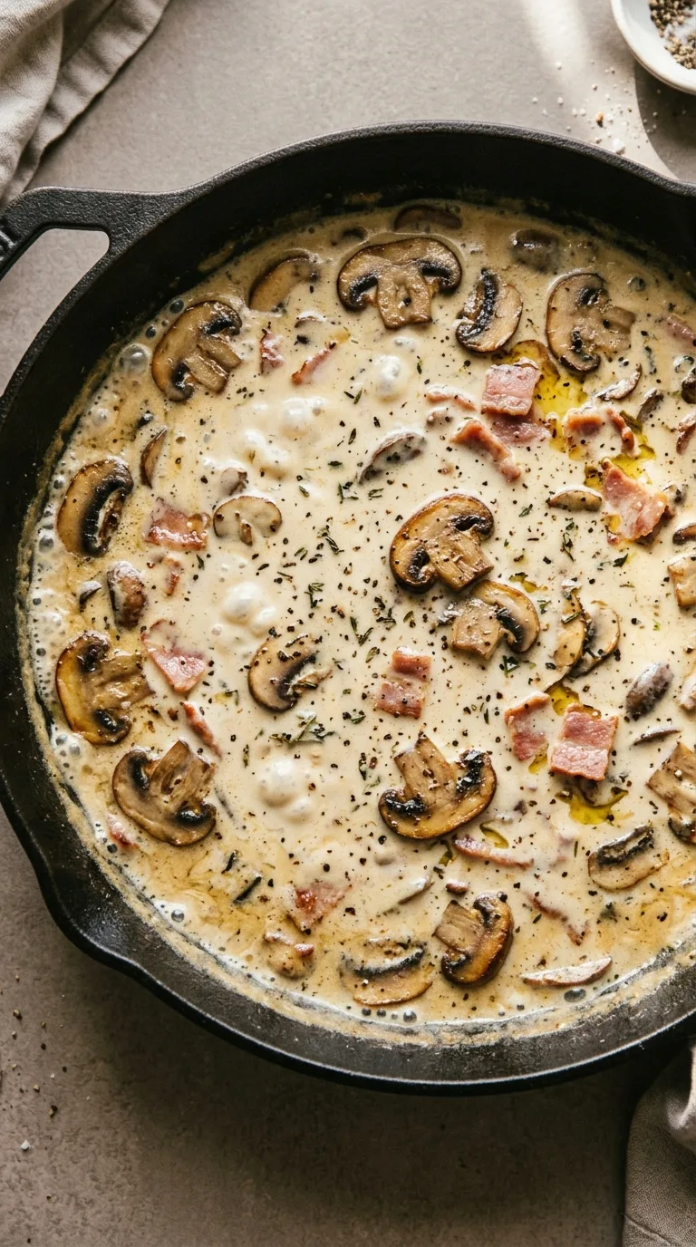 Creamy Mushroom Ravioli: Italian Pasta with Mushroom Sauce – step 4: Thicken the sauce
