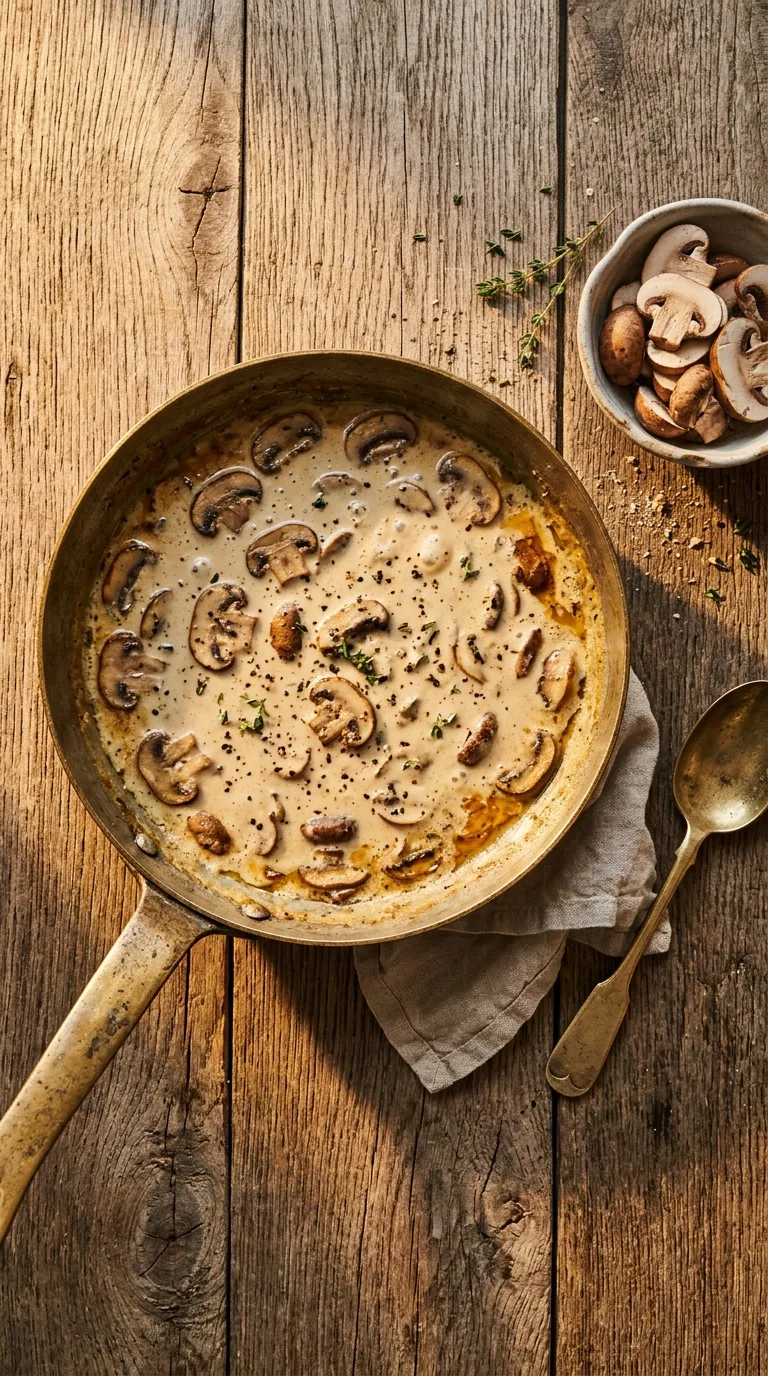 Creamy Mushroom Ditalini: Italian Pasta in Mushroom Sauce – step 5: Thicken the cream